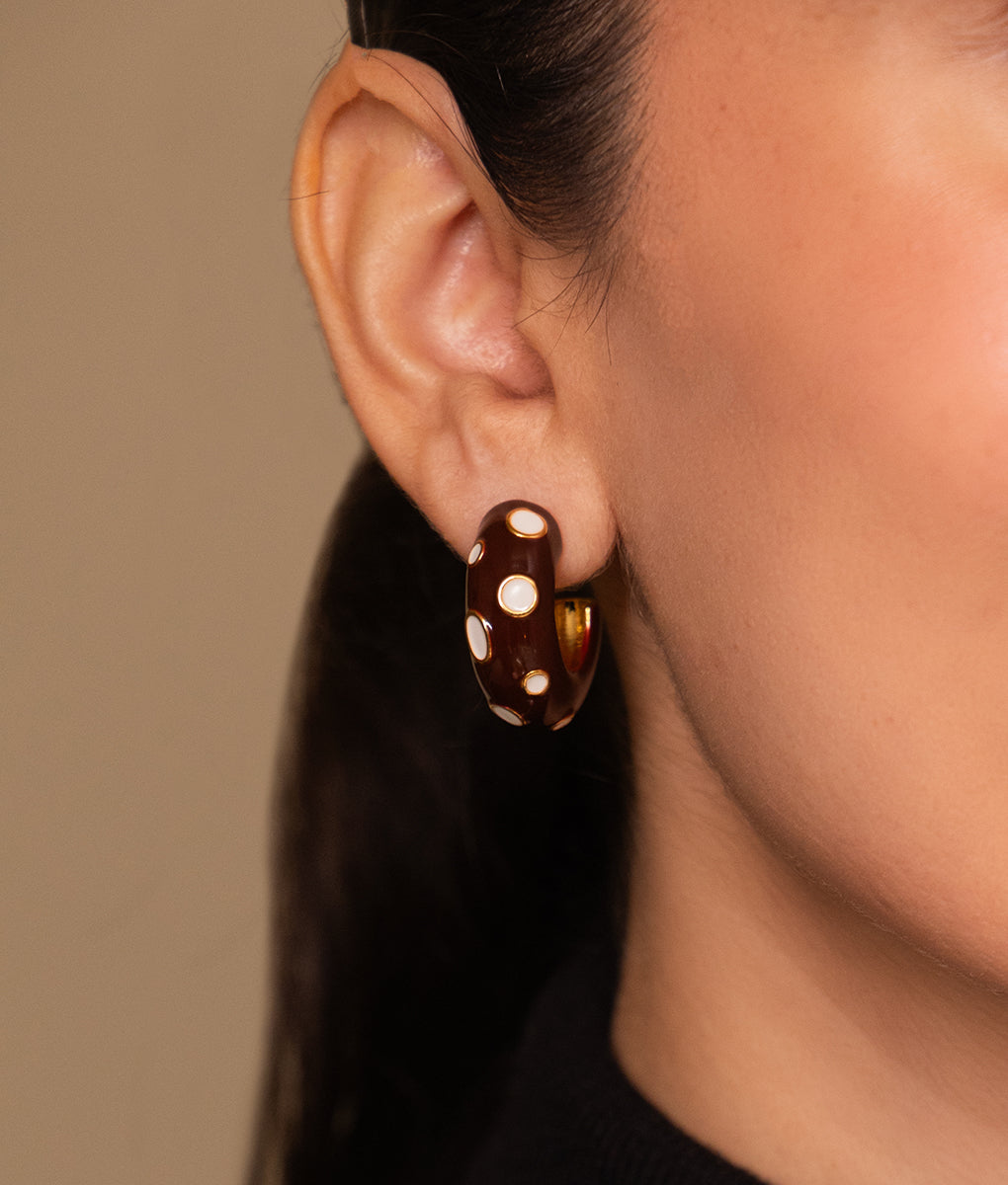 The Poised Polka Dot Hoops