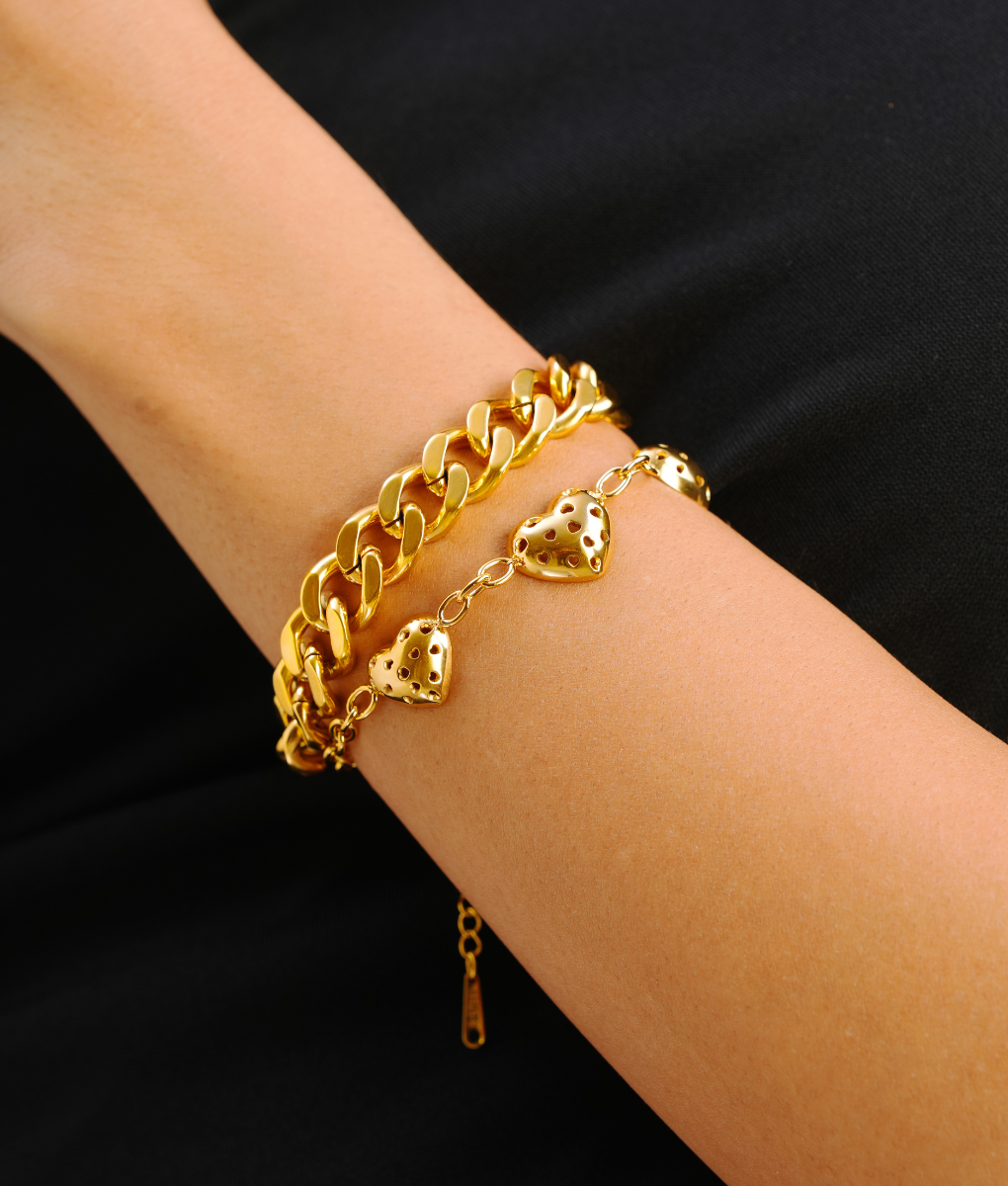The Aarya Gold Bracelet Stack