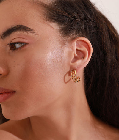 Anastasia Crystal Hoop Earrings