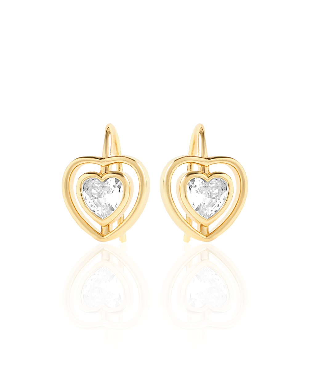 The Ava Heart Earrings