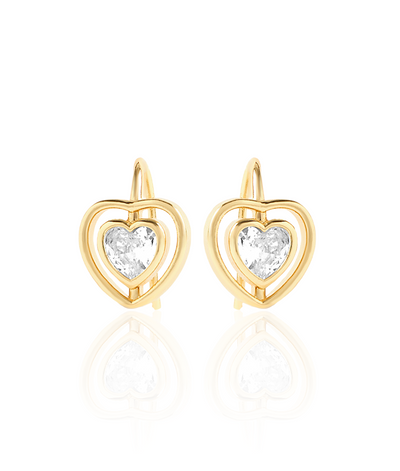 The Ava Heart Earrings