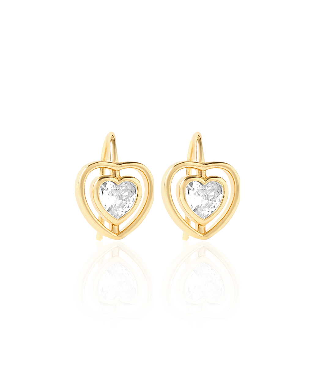 The Ava Heart Earrings