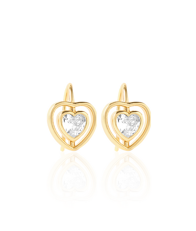 The Ava Heart Earrings