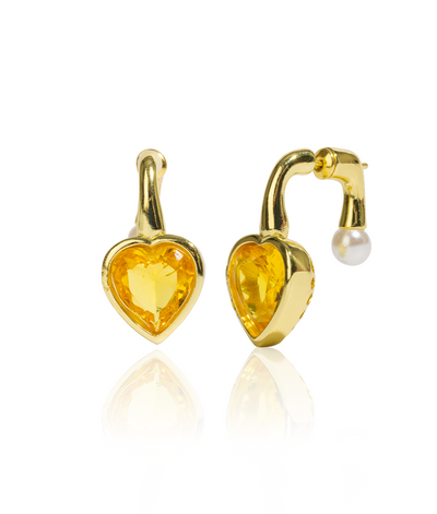 The Topaz Heart Earrings