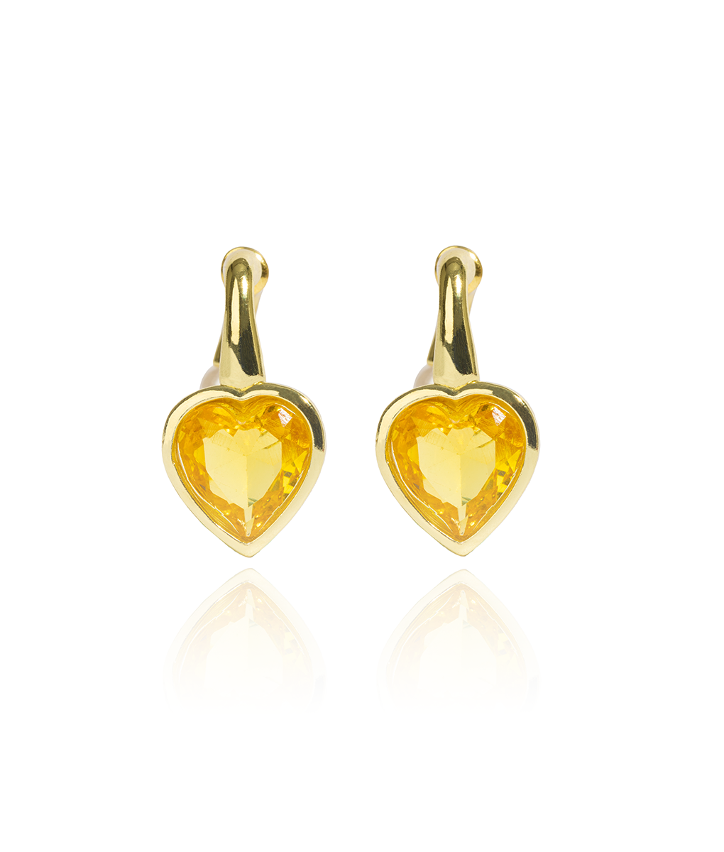 The Topaz Heart Earrings