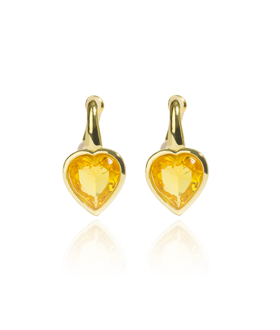 The Topaz Heart Earrings