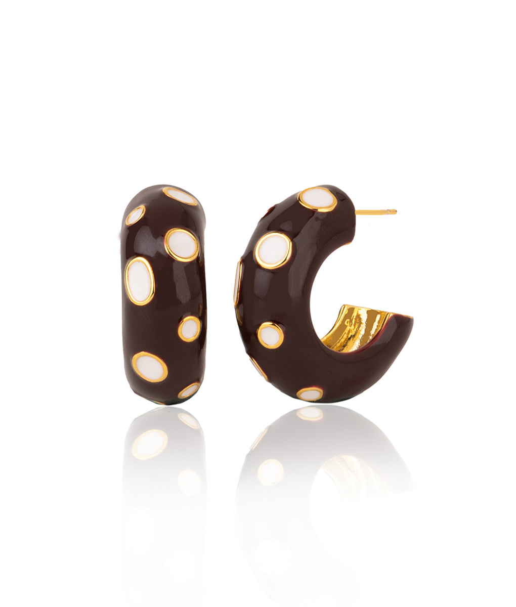 The Poised Polka Dot Hoops