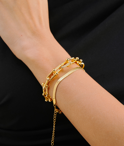 Ami Gold Bracelet Stack