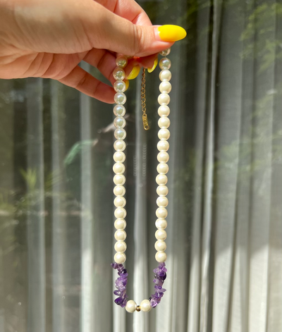 The Amythyst Beads Necklace