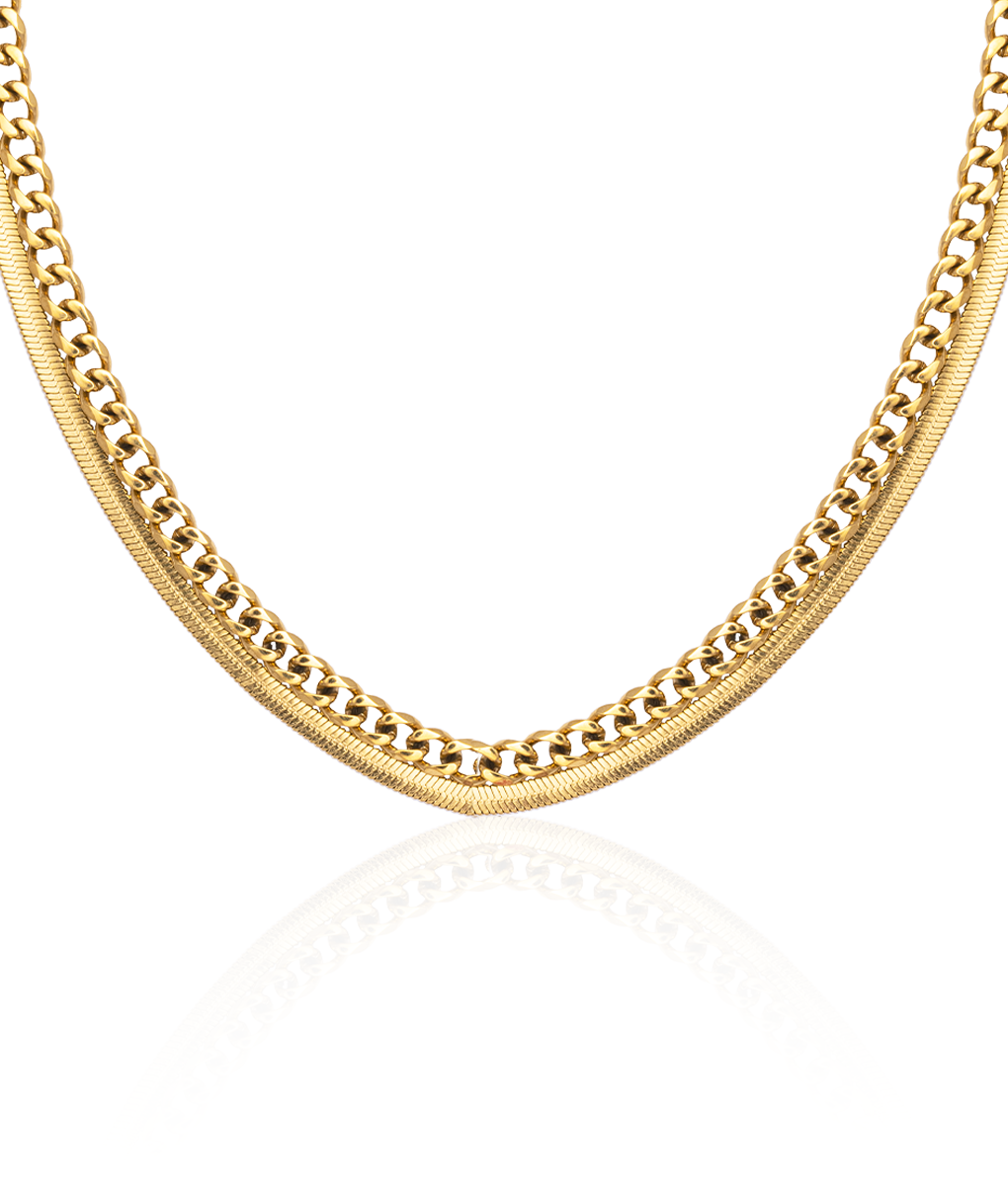 The Arielle Layered Gold Necklace