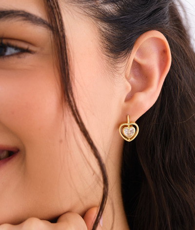 The Ava Heart Earrings