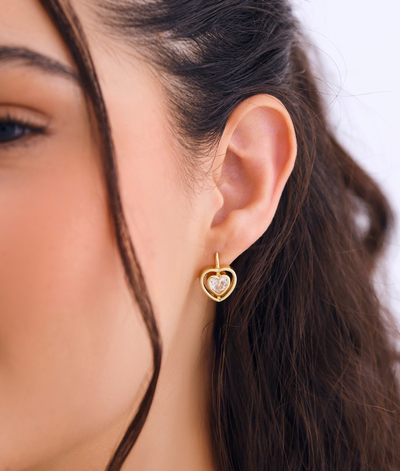 The Ava Heart Earrings