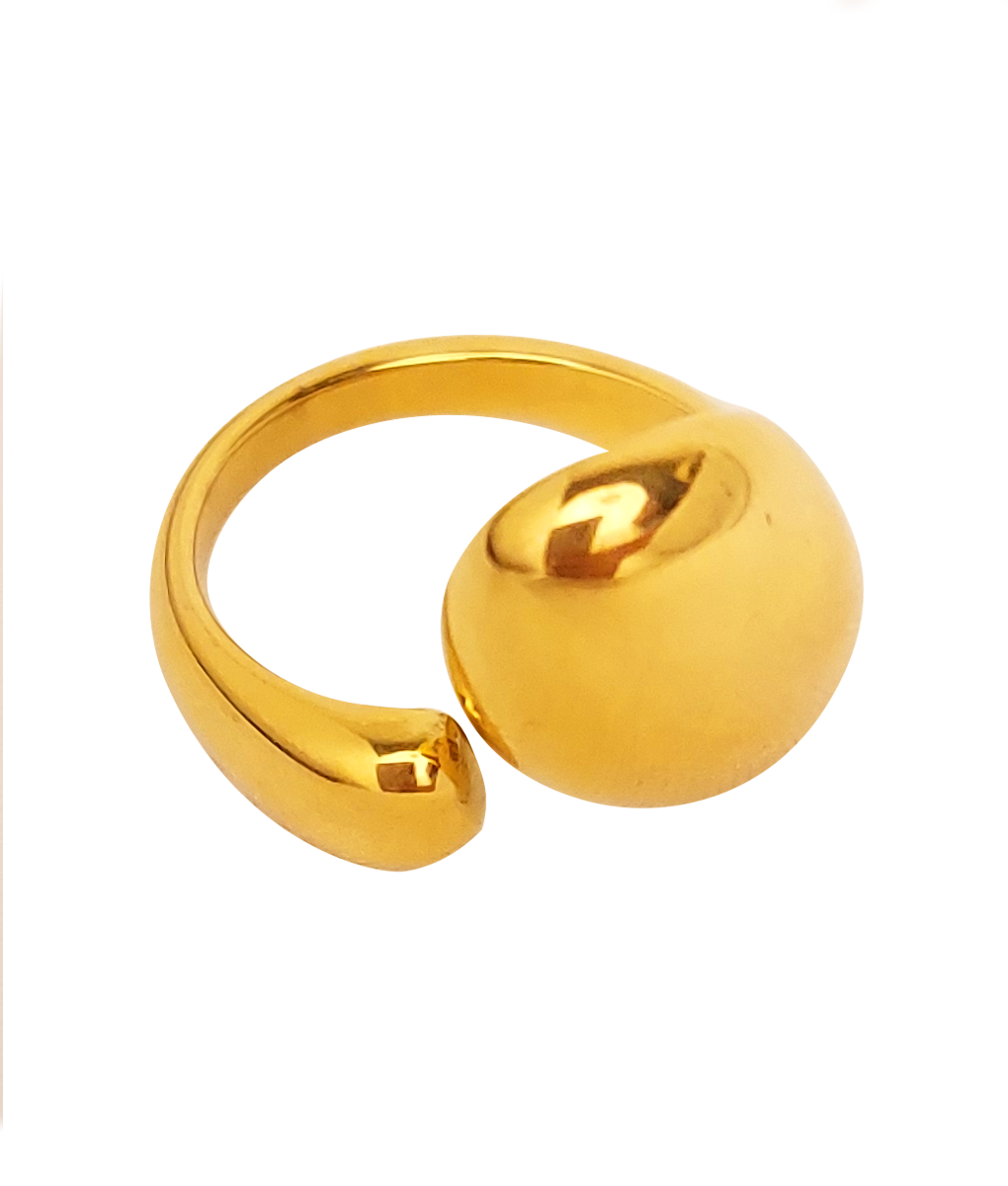 chunky blob gold ring