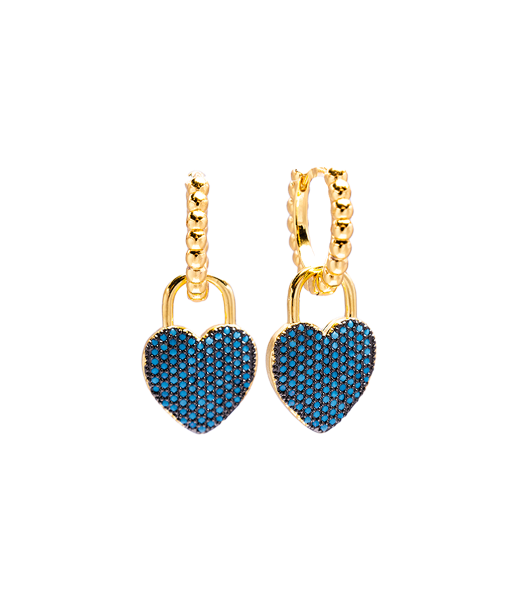 Ethereal Blue Heart Earrings