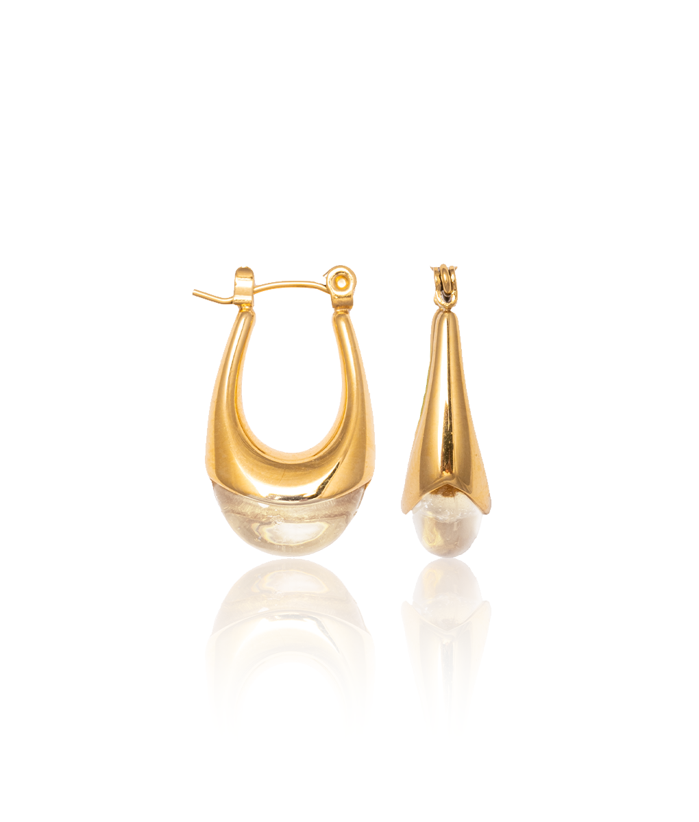 The Emi Gold Resin Hoops