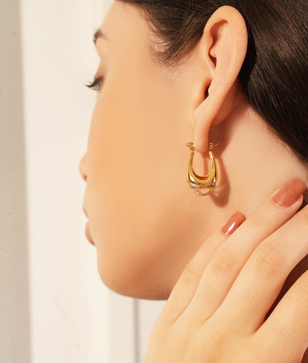 The Emi Gold Resin Hoops