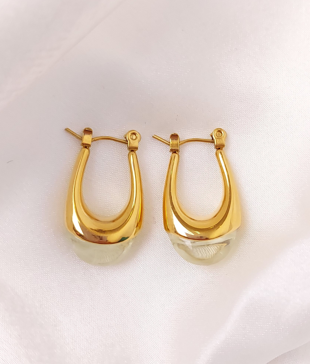 The Emi Gold Resin Hoops
