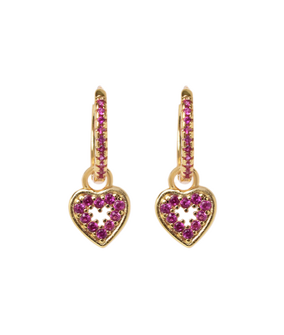 Heart shaped drop earrings 