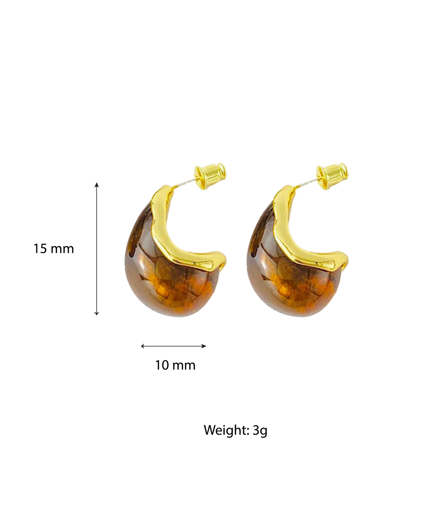 Earth Drop Hoops
