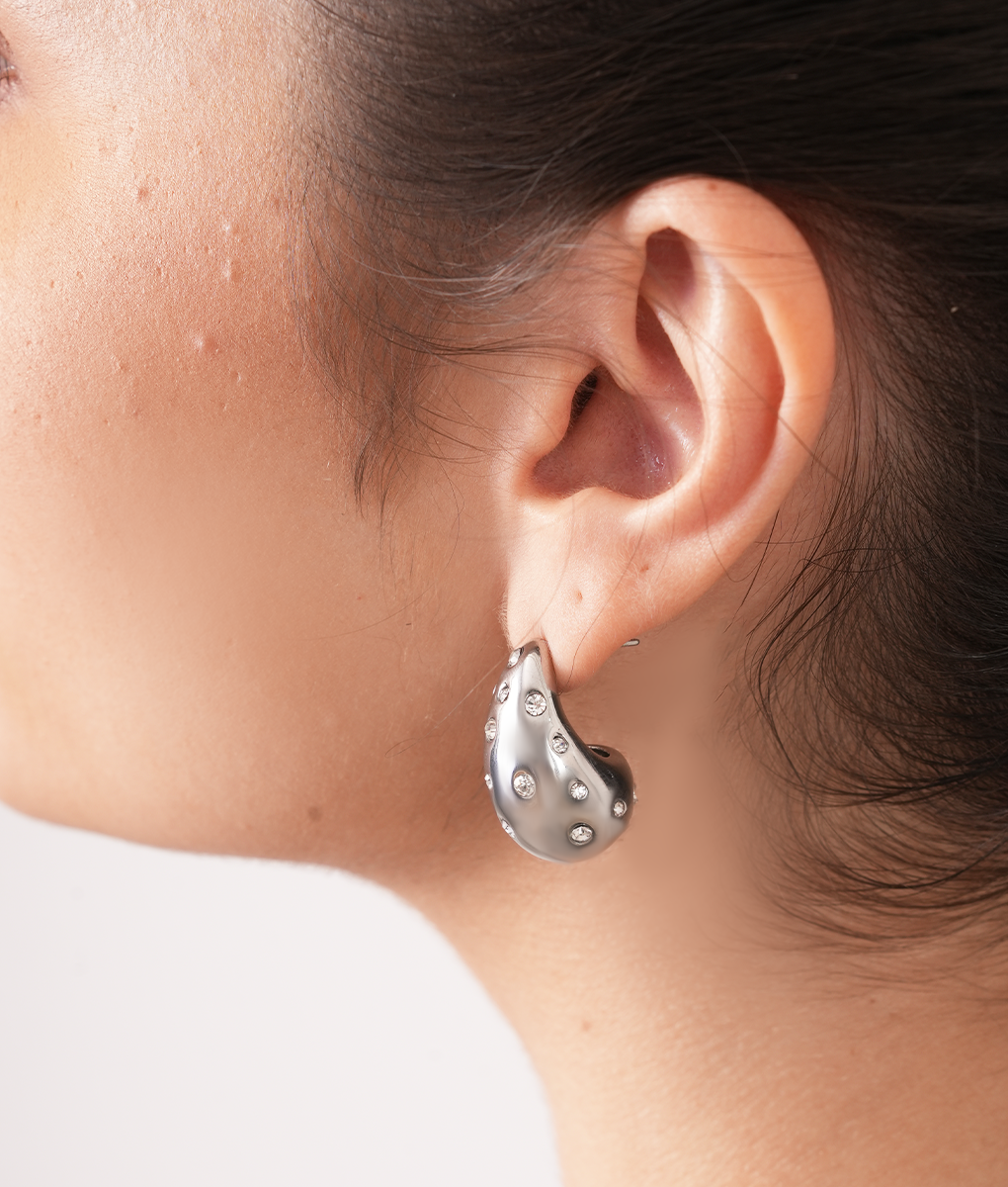 The Catarina Drop Earrings - Silver