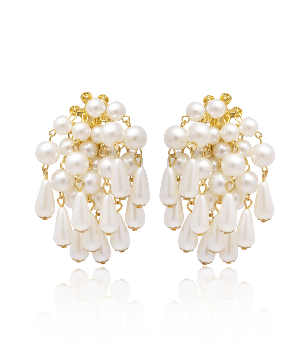 Tula Pearl Cluster Earrings