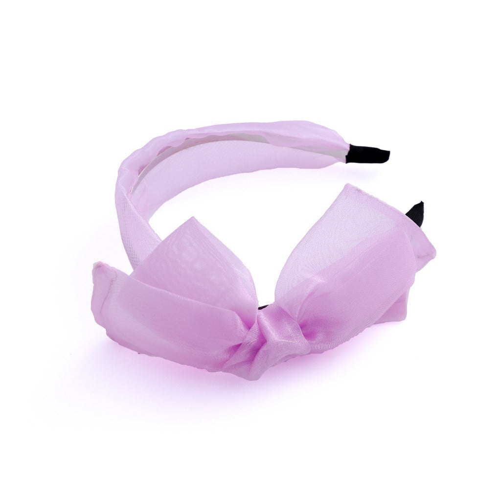 lavender bow headband