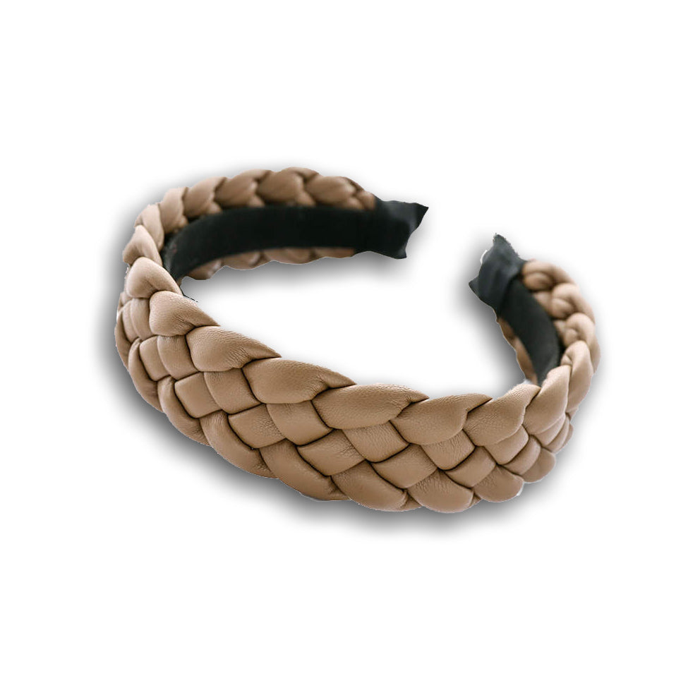 Tan leather headband