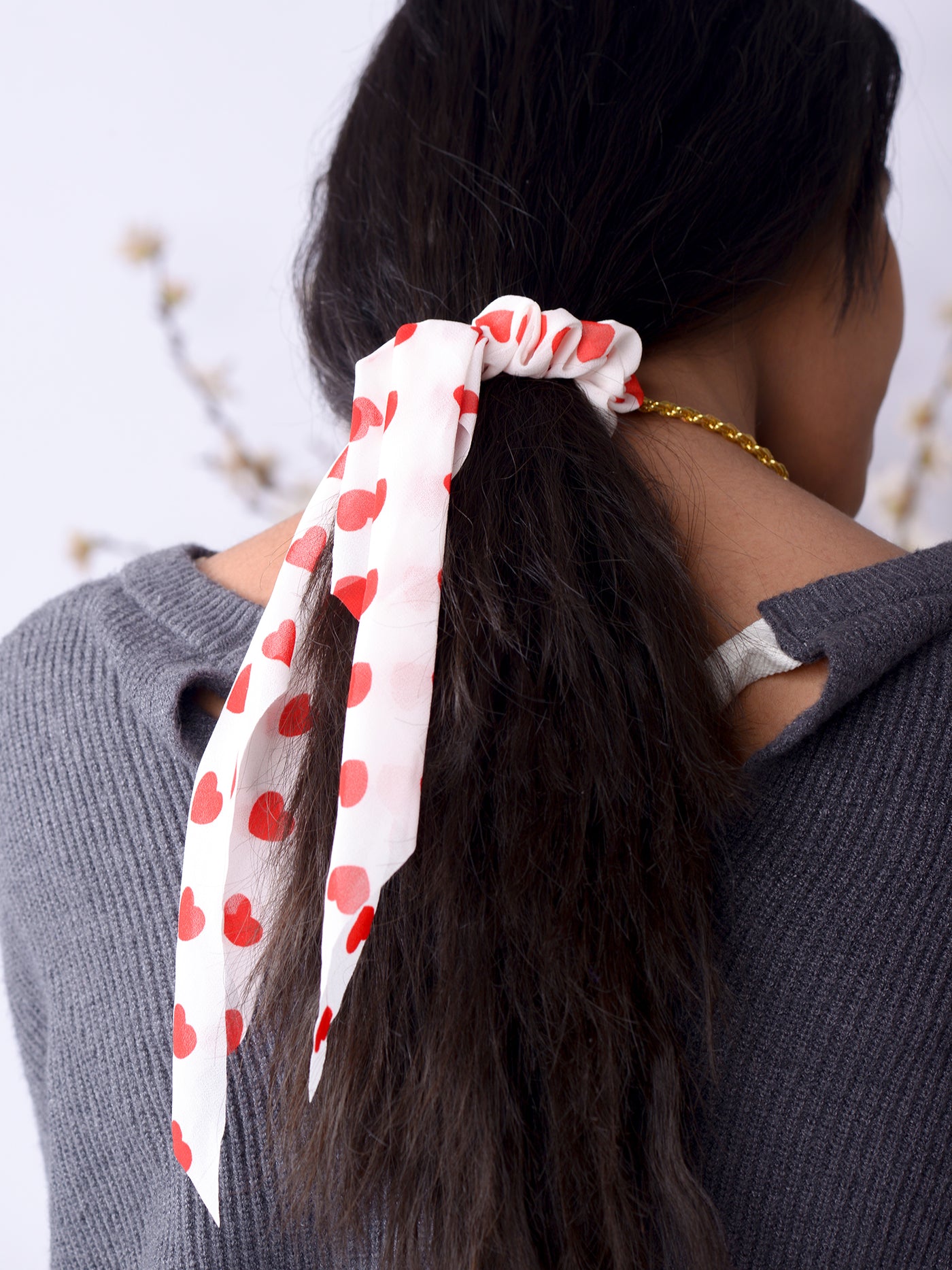 Heart on my Sleeve Scrunchie - Bright Red