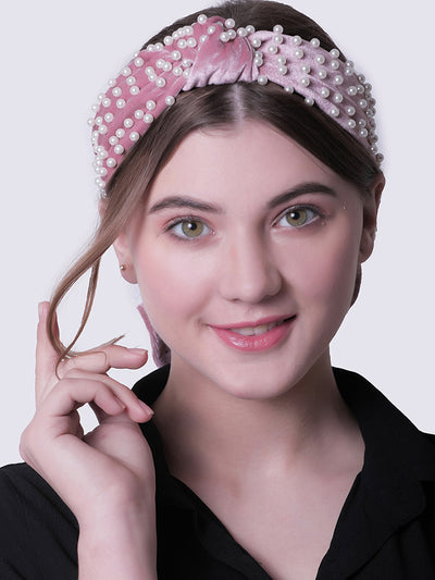 pink beaded headband