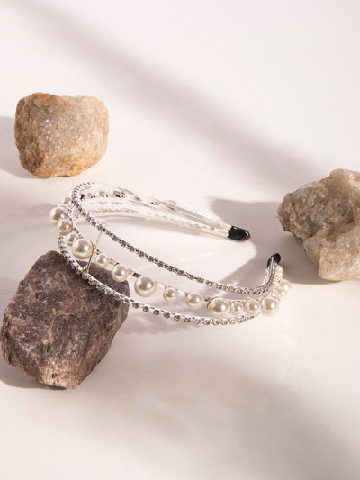 pearl crystal headband