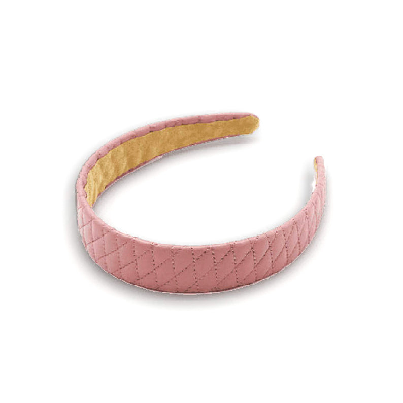 pink leather headband