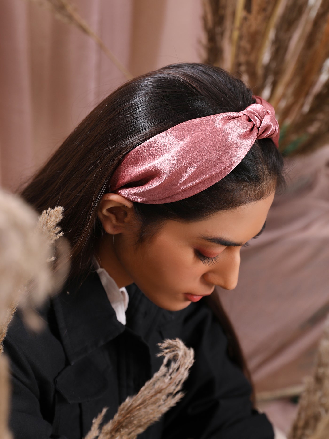 Rose Gold Satin Headband