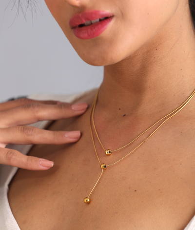 gold layered necklace 