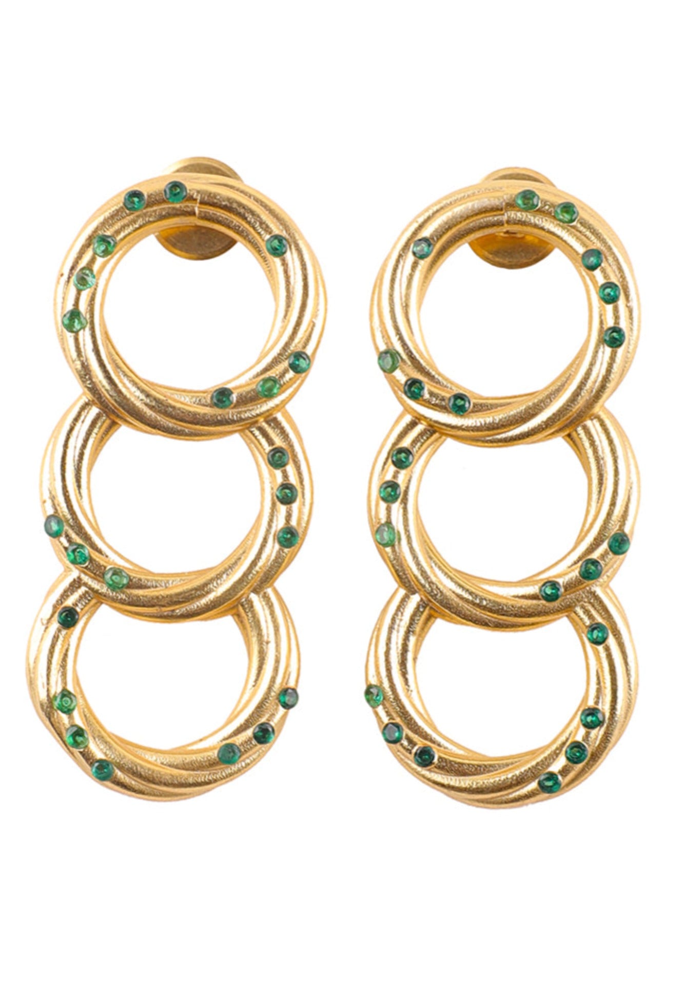 The Emerald Swirl Earrings