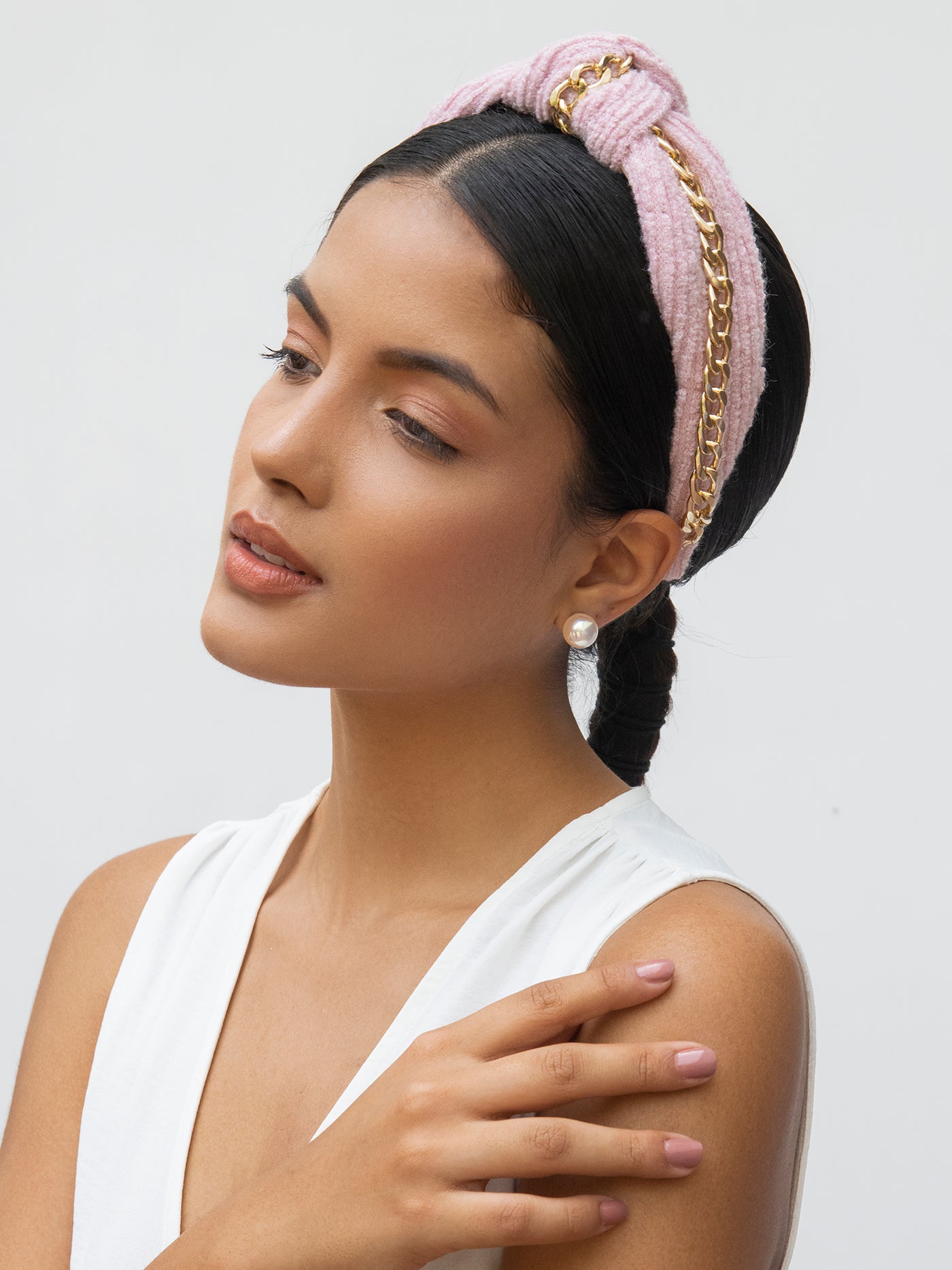 pink knotted headband